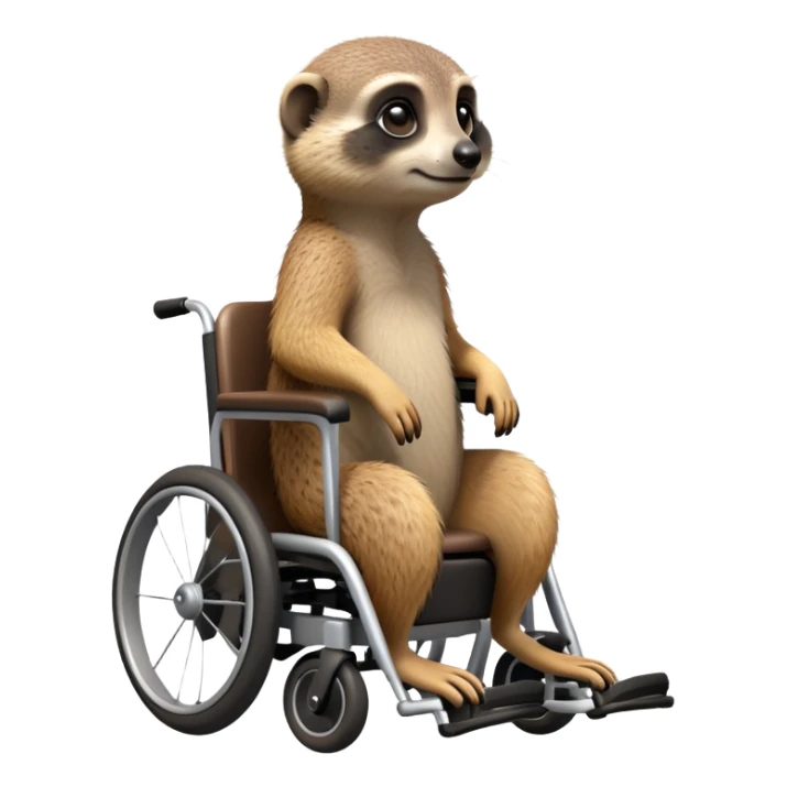 Meerkat in a power wheelchair  sticker