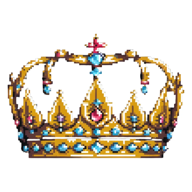 ornate royal crown with jewels sticker