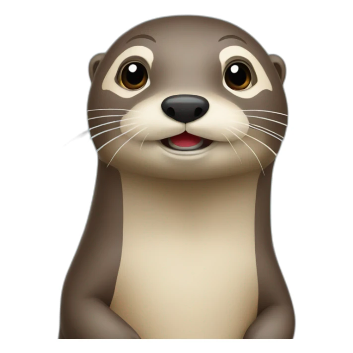 Loutre qui fait de la randonnée sticker