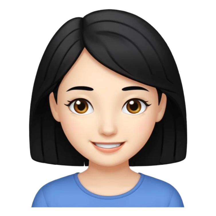 Diana cute girl with black hair sticker