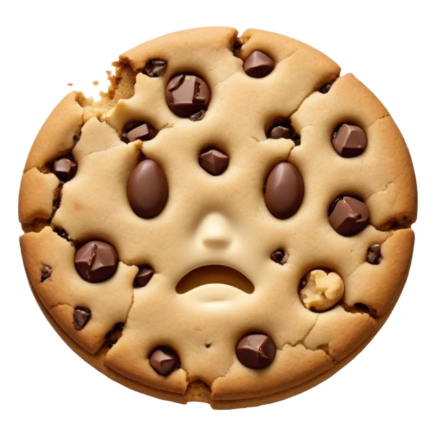 Make a broken chocolate chip cookie 🍪 sticker