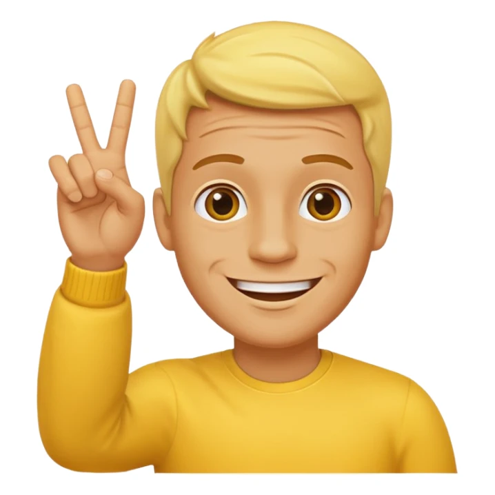 A yellow man with both his hands up waving his fingers towards himself  sticker