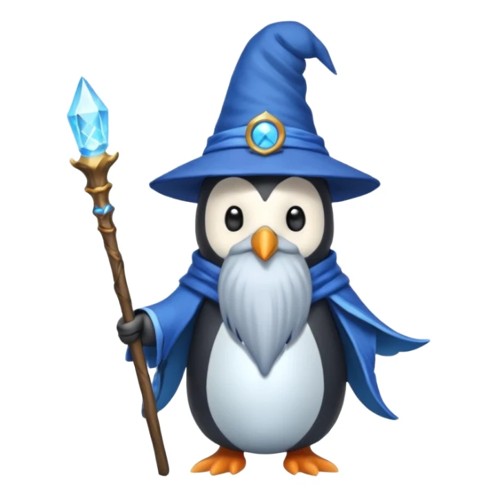 Penguin Wizard sticker