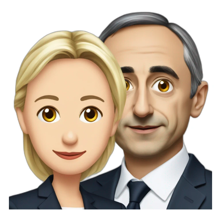 Éric zemmour et Marine Lepen sticker