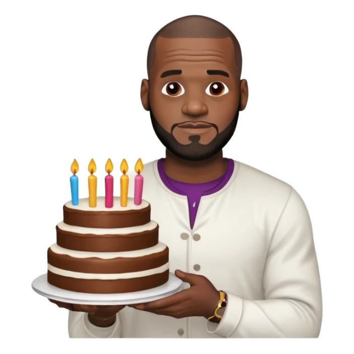 can you make a lebron bald and with a cake sticker