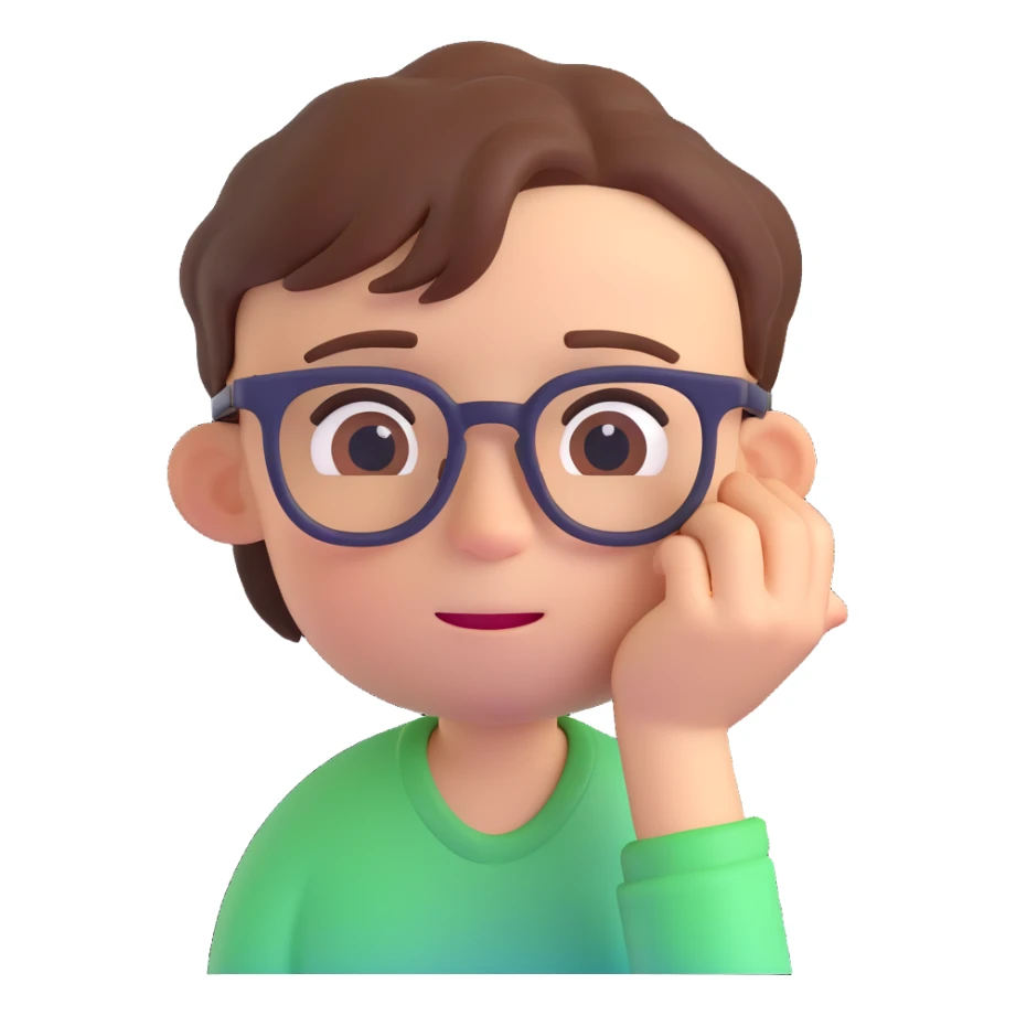 A sweaty bespectacled boy who has just finished a 5K run sticker