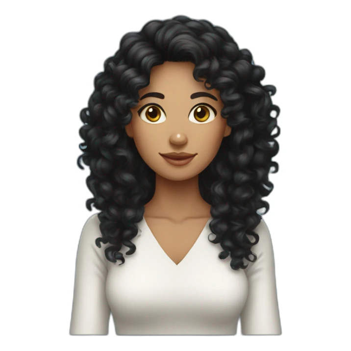 Curly black hair woman kazakhstan sticker