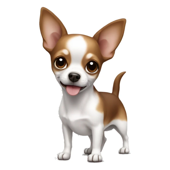 dog chihuahua white and brown sticker