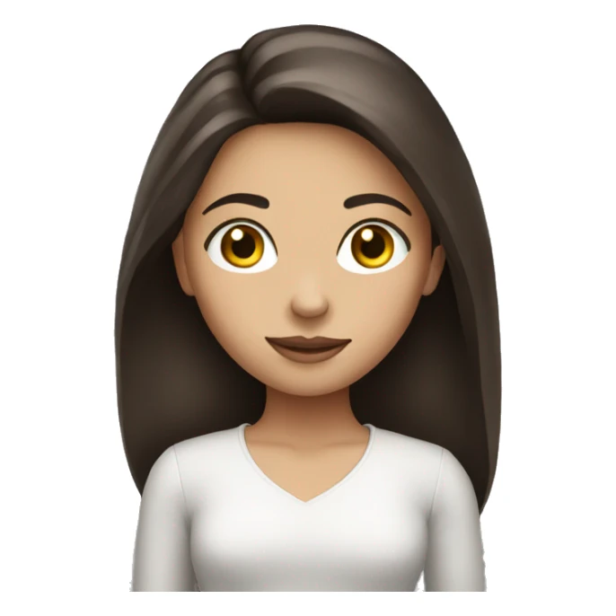 pretty brunette girl sticker