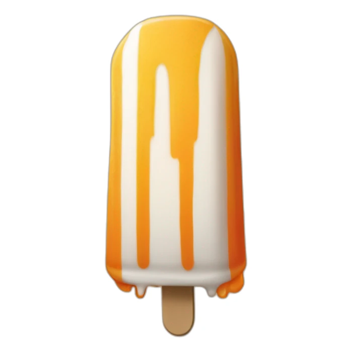 a popsicle with orange white horizontal stripes, who is a warrior sticker