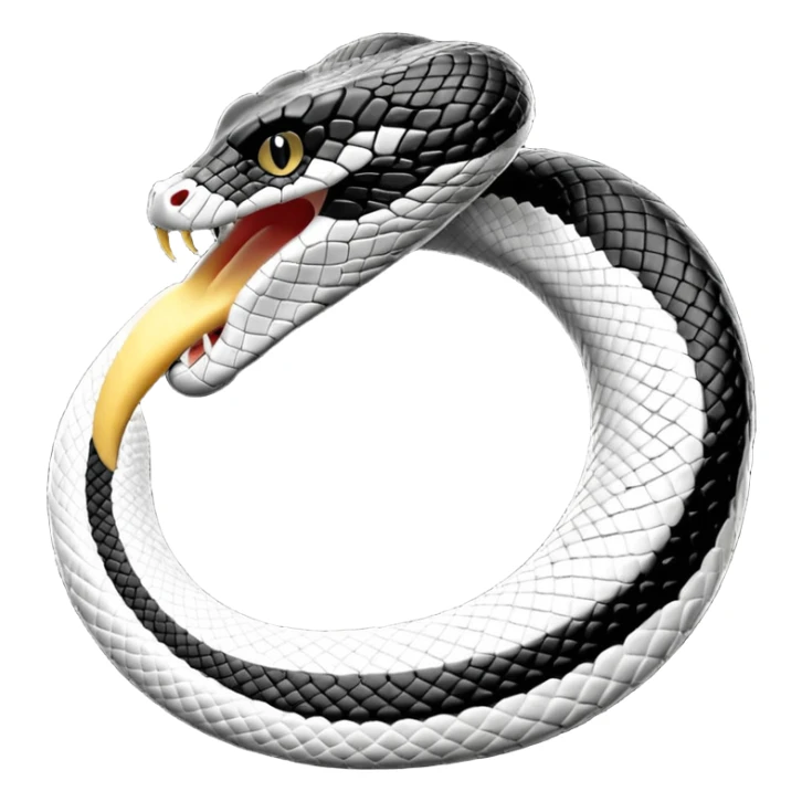Faça o ouroboros a cobra comendo seu próprio rabo em preto e branco, o rabo da cobra tem q estar dentro de sua própria boca, faça idêntico as imagens  sticker