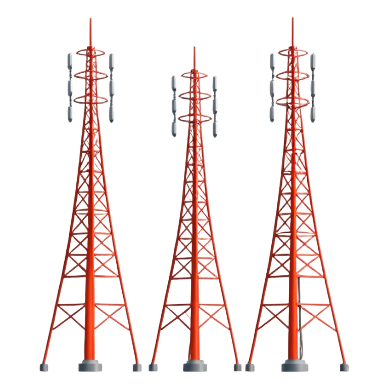 3 TORRES DE ANTENA DE ESTAÇÃO RÁDIO BASE sticker
