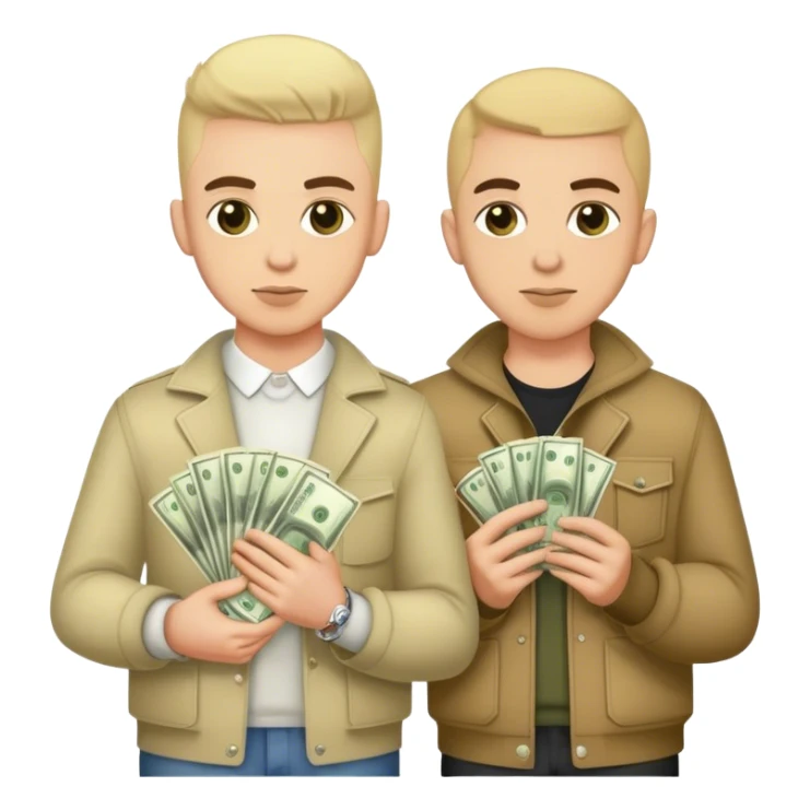 scally milano and his friend ugly stephan millionaires sticker