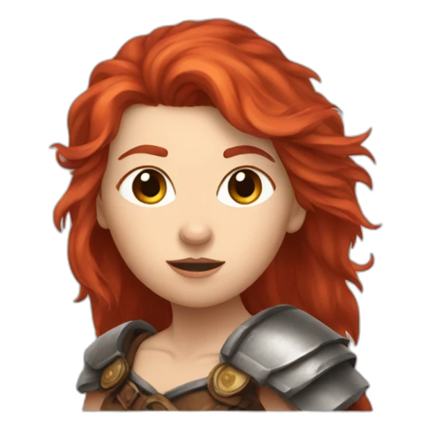 red haired female barbarian in rat form sticker