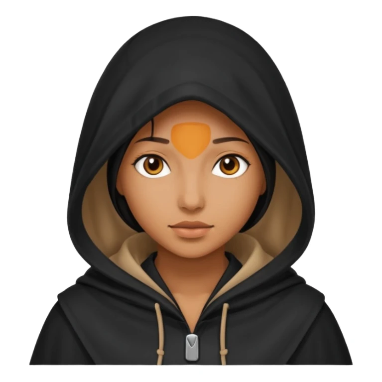hooded women  sticker