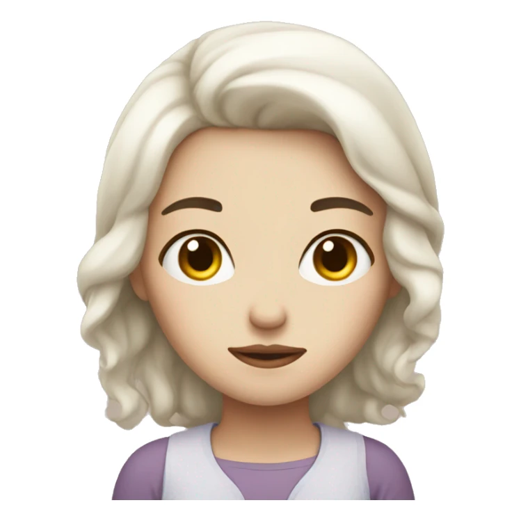 Sleepy girl and white skin  sticker