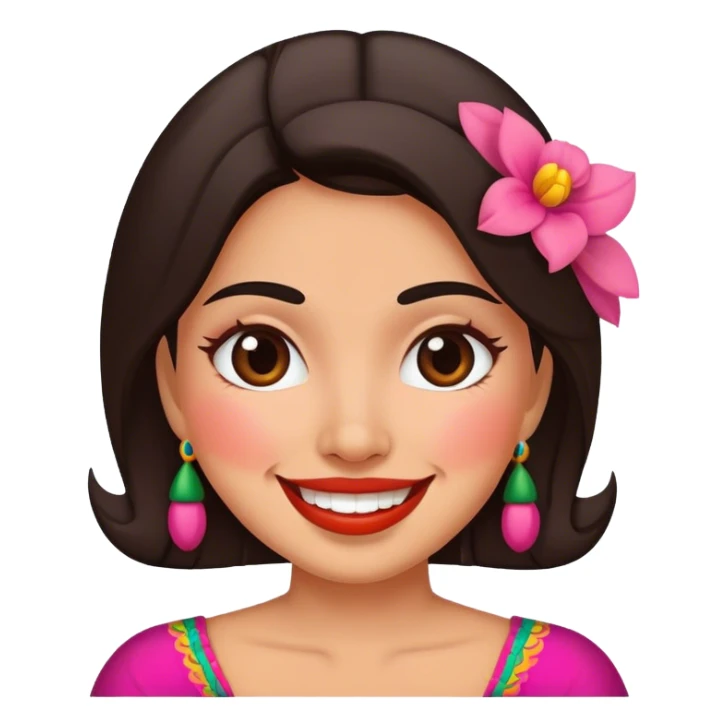 Mexican Woman blushing emoji sticker