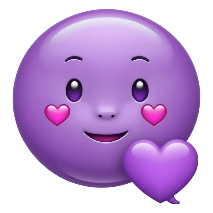 chat bubble emoji with a purple heart in it sticker