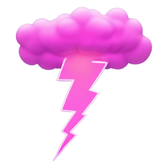pink lightning  sticker