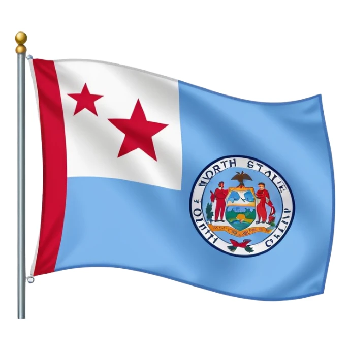 flag of the state of north carolina sticker