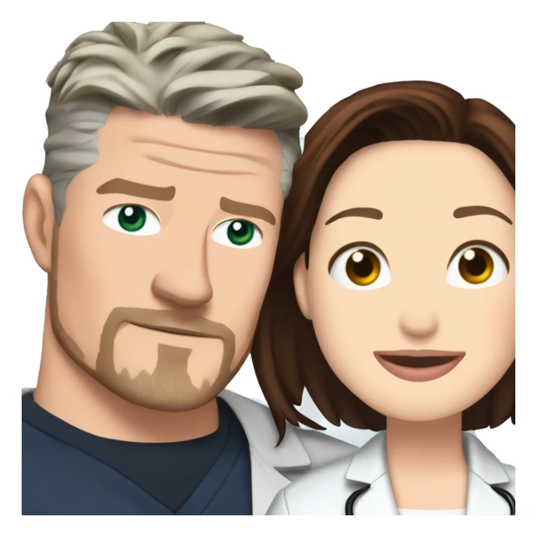 Eric Dane and chyler Leigh in greys anatomy  sticker