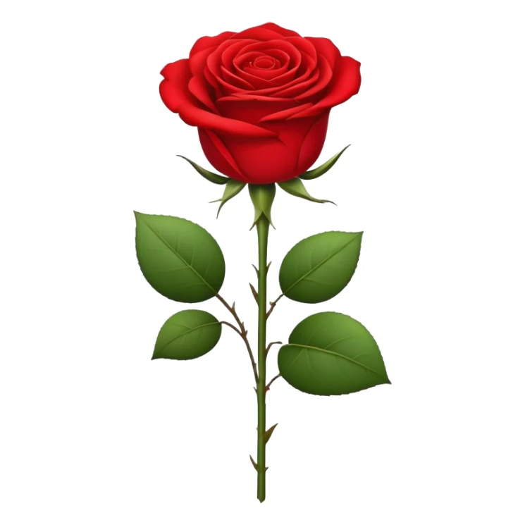 1 single Red rose in valentine bouquet  sticker