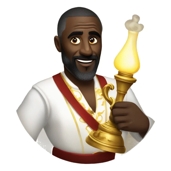 idris elba genie with lamp sticker