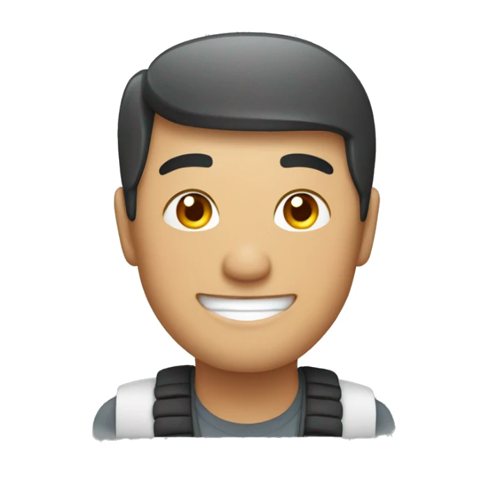 Smiling Kyrgyz man showing thumbs up  sticker