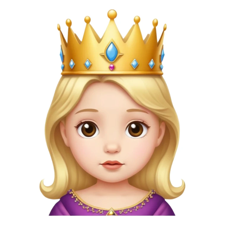 baby girl with crown  sticker