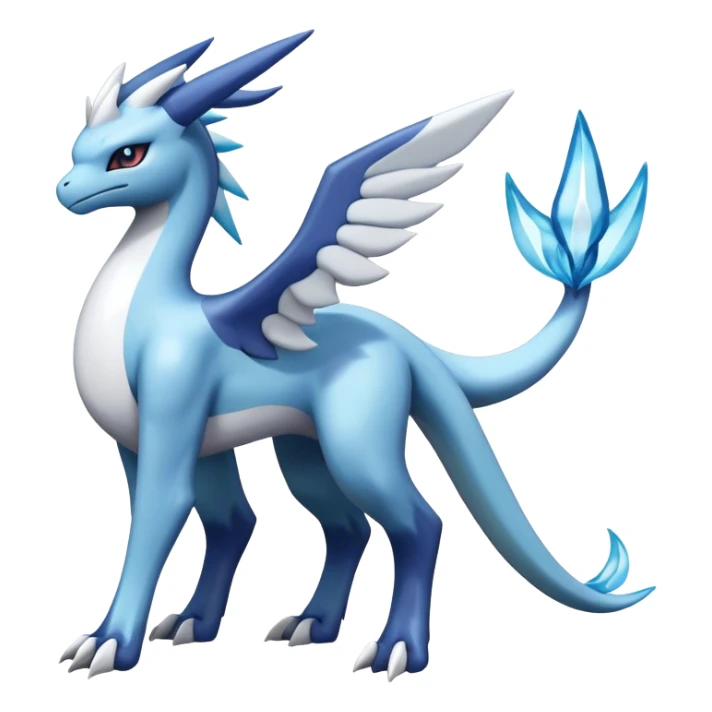 lugia-dialga-suicune-Glaceon-hybrid, full body sticker
