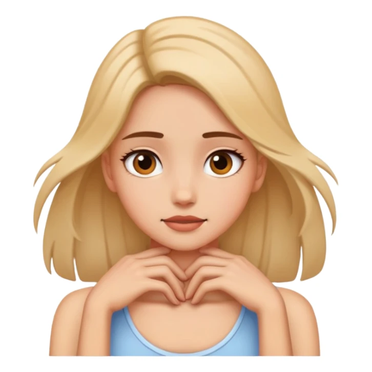 Girl with hands on her neck sticker