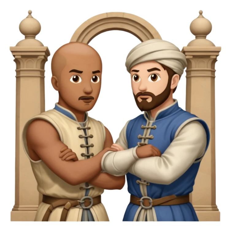 2 people fighting over achitecture style 16th century architects both men sticker