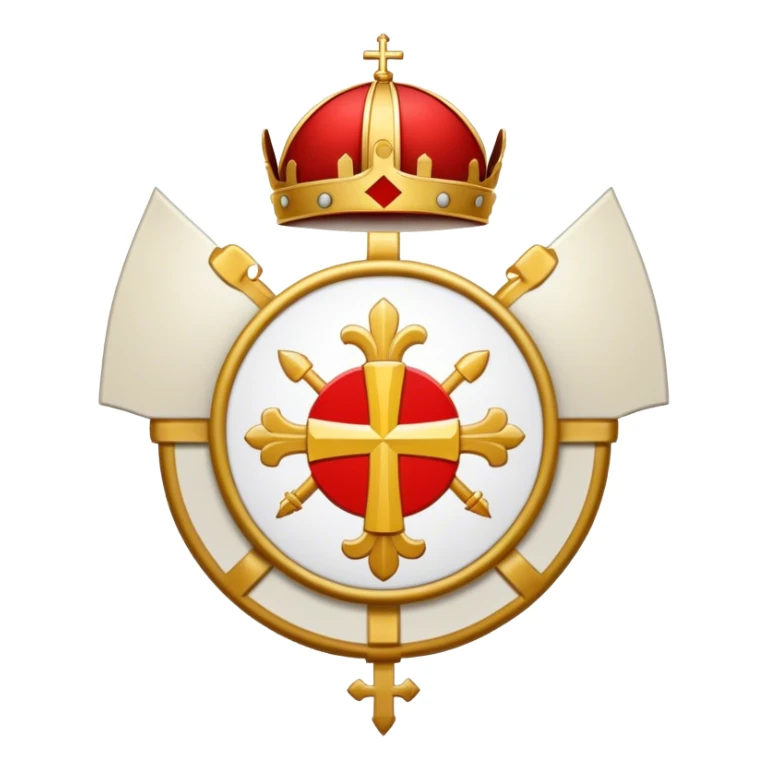 Pope's emblem with a touch of red sticker