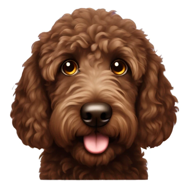 Very very dark brown golden doodle with Hazel eyes  sticker