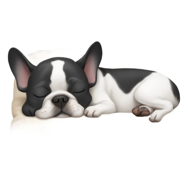 french bulldog sleeping with zzz text sticker