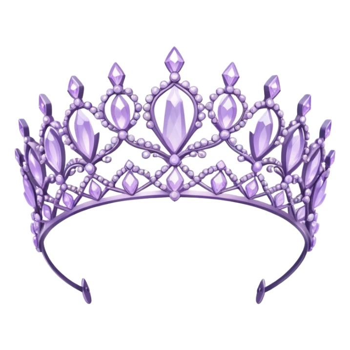 Pastel purple crystal tiara sticker