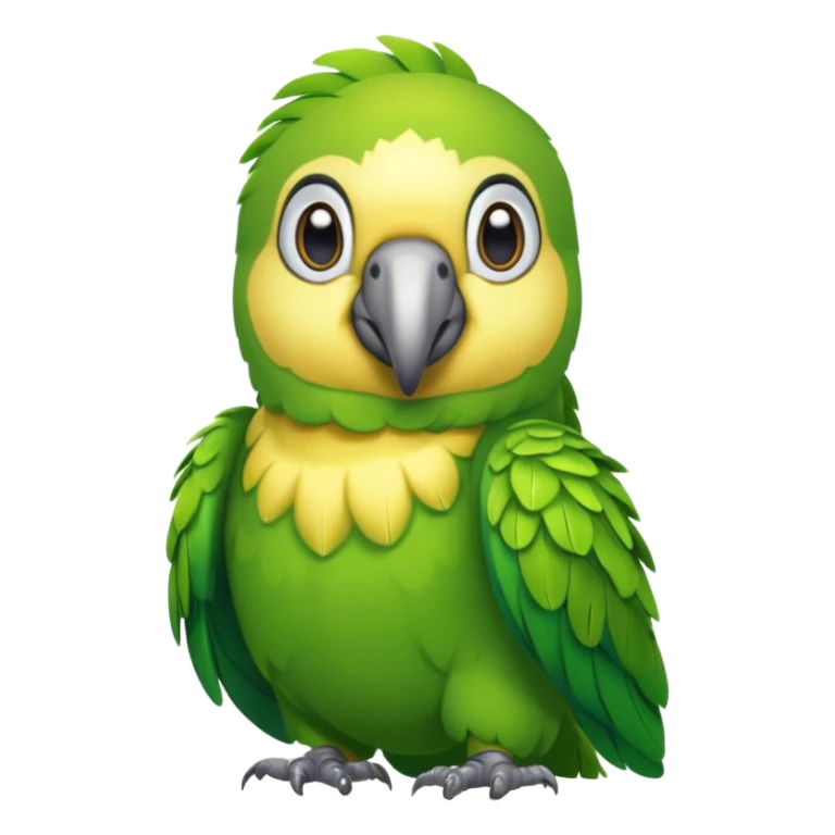 green parrot with shirt sticker