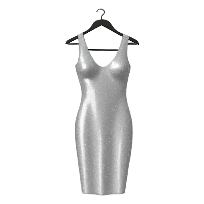 sparkly long bodycon dress on hanger sticker