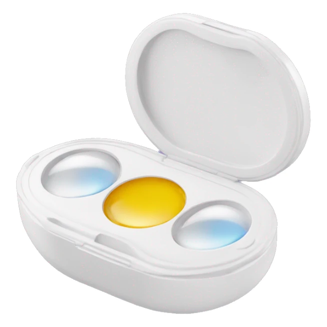 dual compartment prescription contact lens case sticker