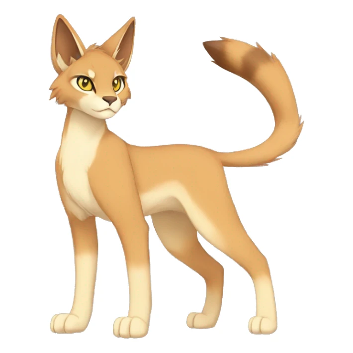Anthro Sona-Fakemon Lynx-Caracal Full Body sticker