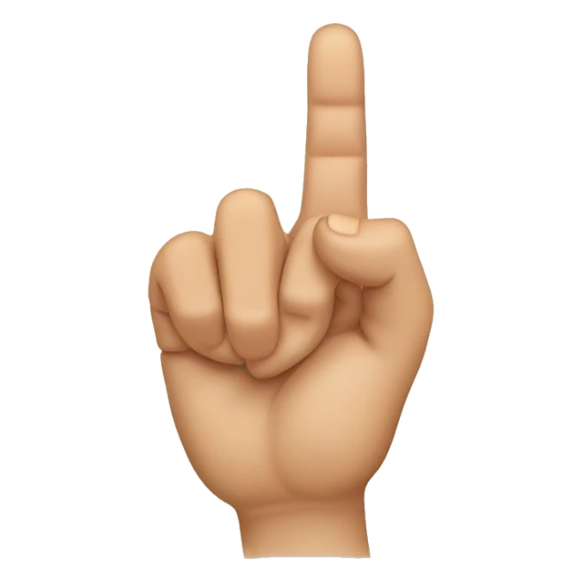 Bend index finger of hand make emoji sticker