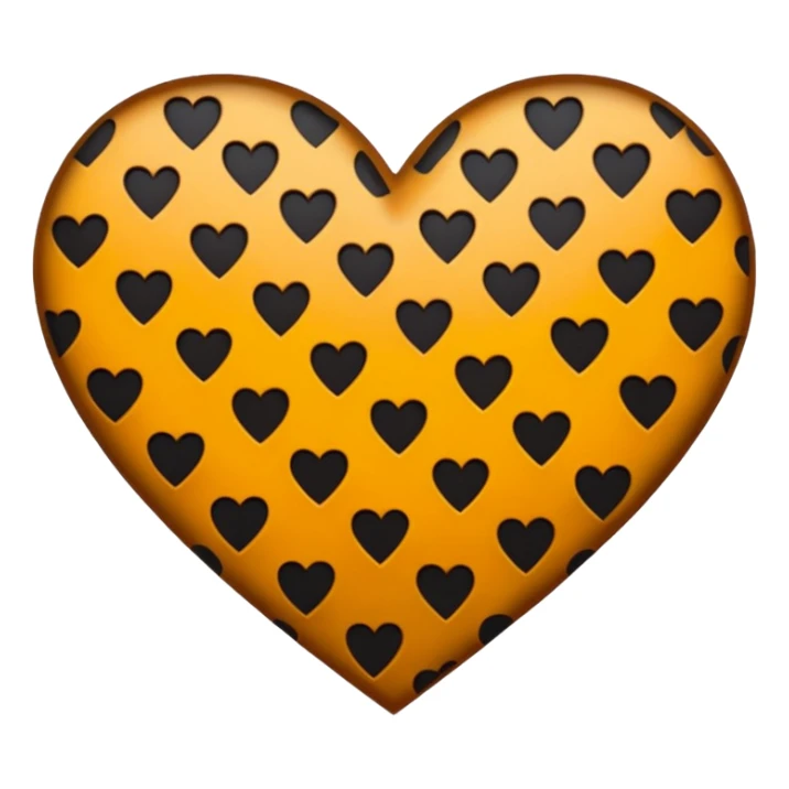 heart emoji with cheetah print  sticker