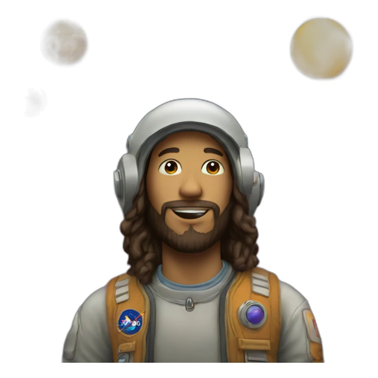 hippie in space sticker
