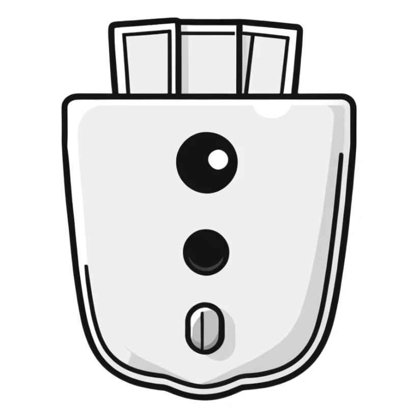 cartoon style wall nail emoji, bold lines, playful and simple sticker