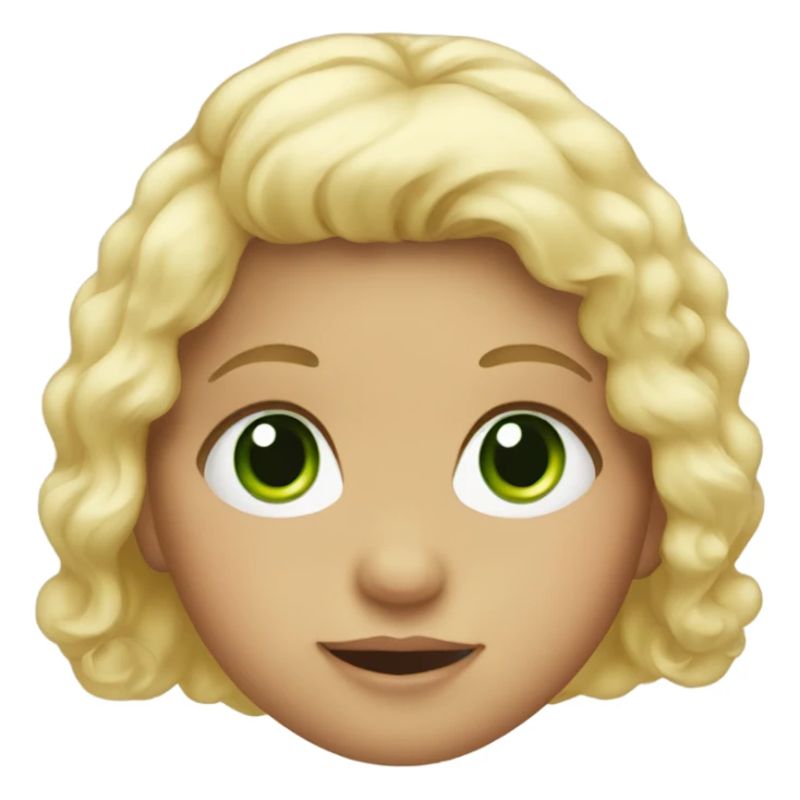 baby with blonde hair and green eyes sticker