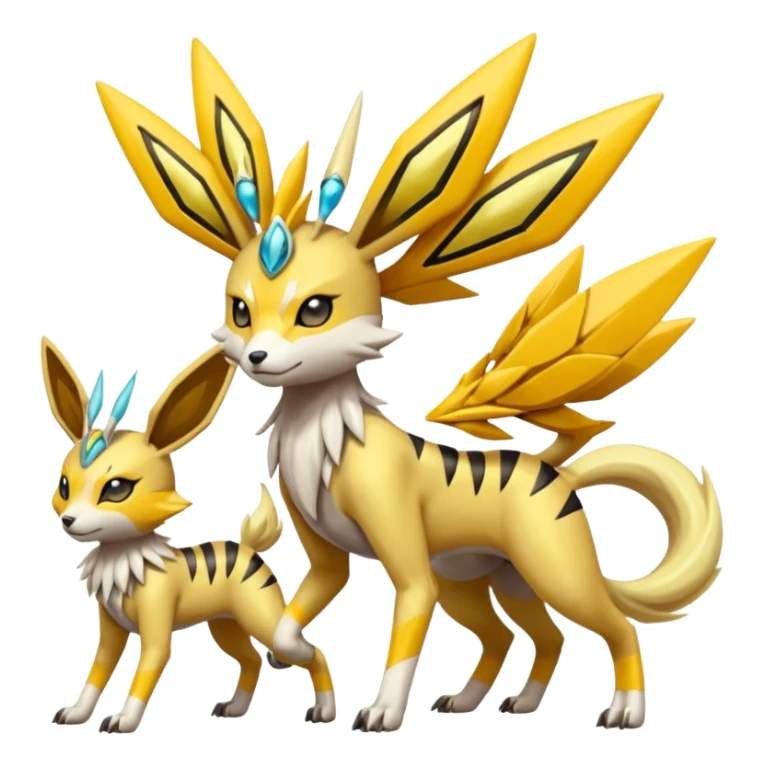 Meloetta-Renamon-Jolteon-Beedrill-Manectric-Palkia-Cresselia-fusion sticker