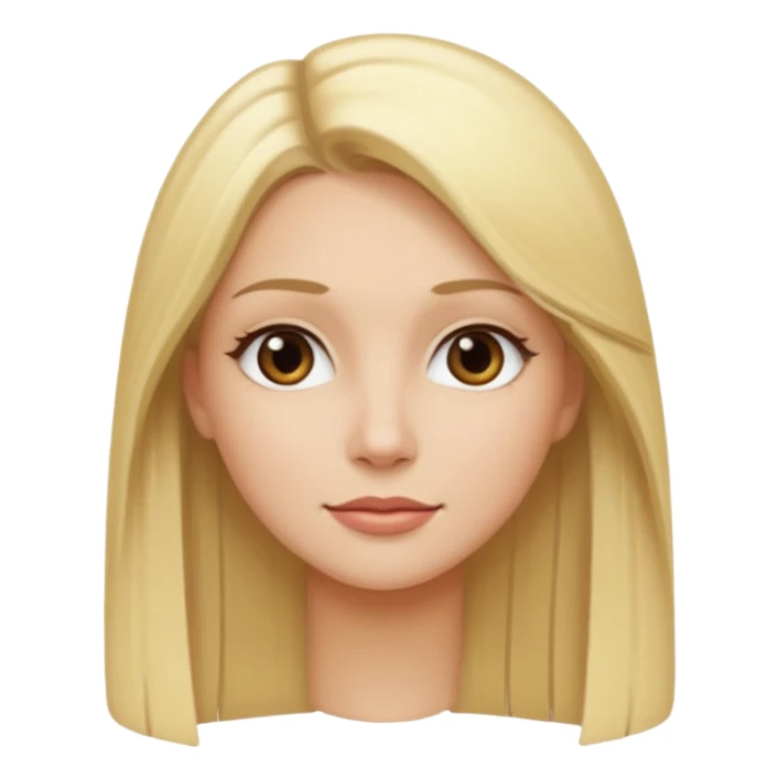 Branca loira dos cabelo liso sticker