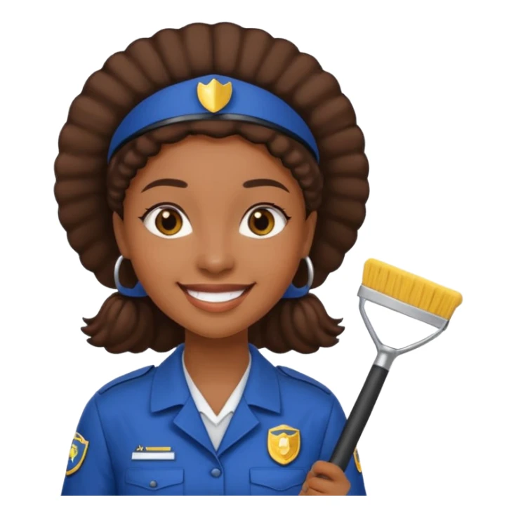 Window Cleaner  black woman  sticker