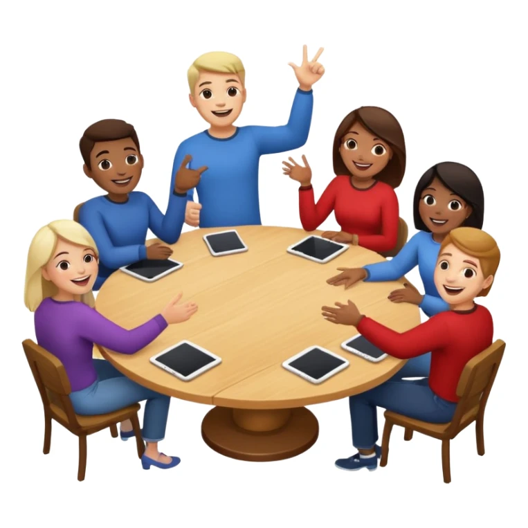 Group of person discuss in a round table  sticker