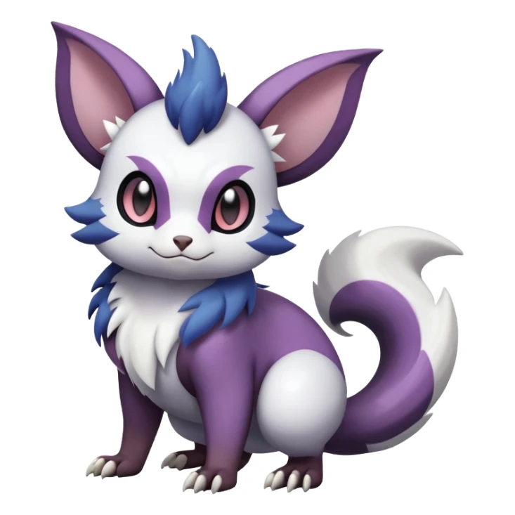 ShinyFurret-Absol-Noibat-Noivern-Hybrid (Full body) sticker